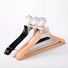 High Quality Hot sale cheap wooden cloths shirt hanger for supermarket